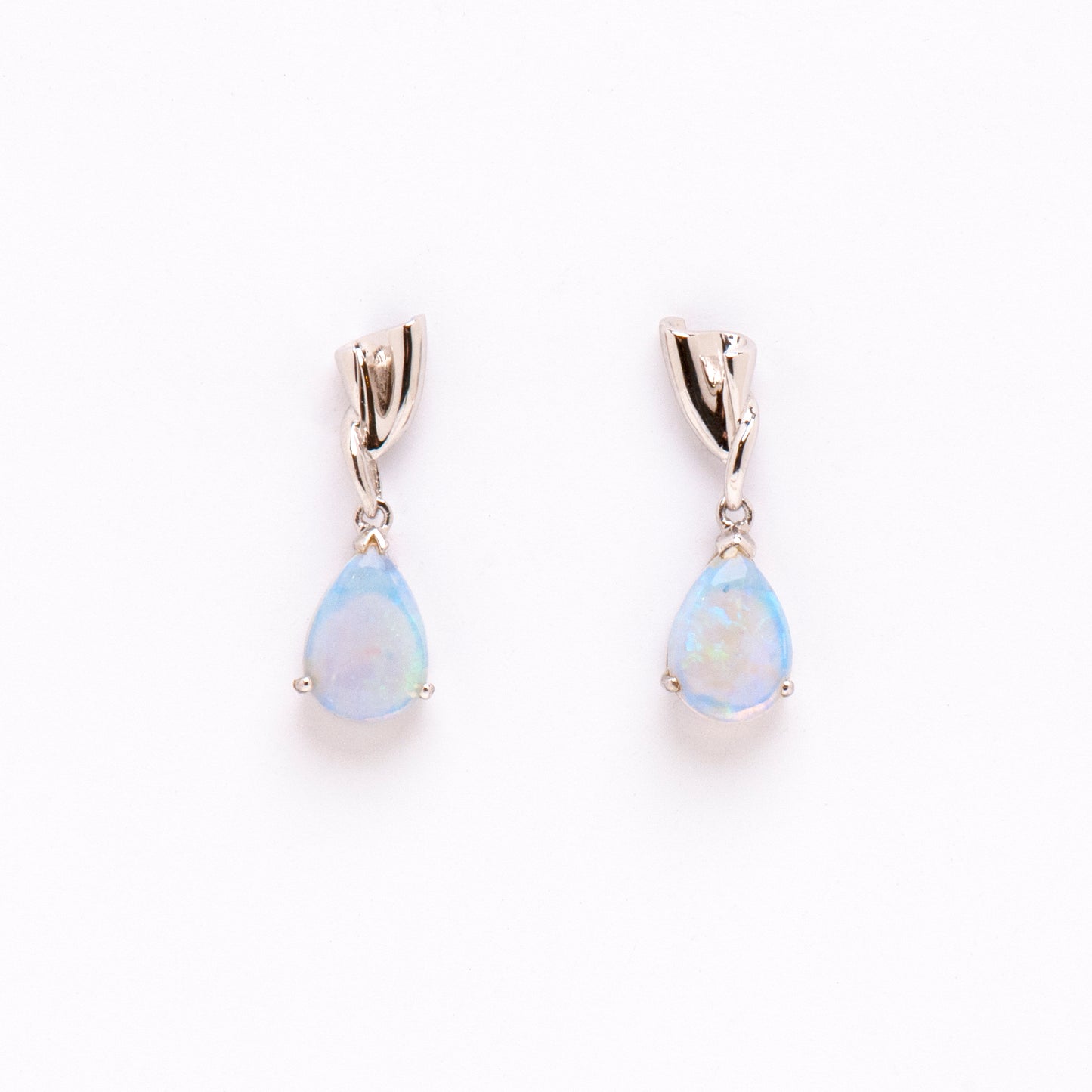 Sterling Silver Crystal Opal Drop Earrings - Opalist