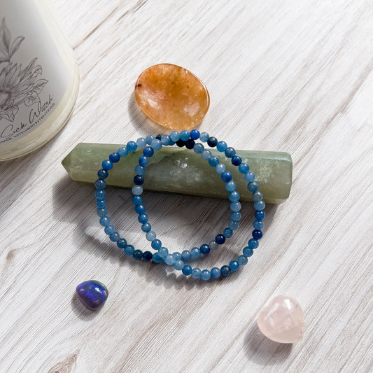 Blue Aventurine Bead Bracelet - Opalist