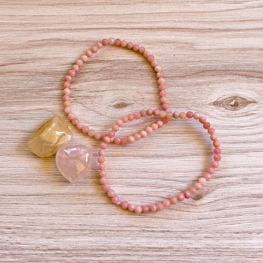 Pink Opal Bracelet 4mm Faceted - Opalist